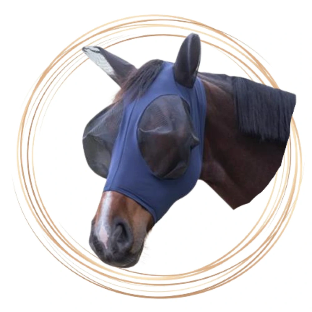 Maska proti hmyzu Fino Stretch, modrá - vel. Pony