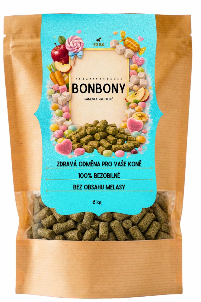 Bonbony - Pamlsky pro koně bez melasy a obilovin - VELKÉ BALENÍ 2kg