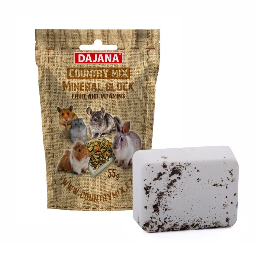 Dajana – COUNTRY MIX ovocný minerální kámen pro hlodavce