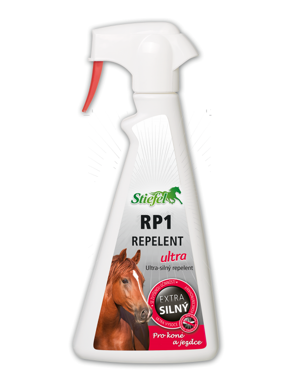Repelent RP1 Ultra - Ultrasilný sprej pro koně a jezdce, láhev s rozprašovačem 500ml