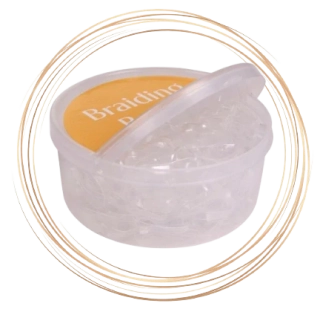 Gumičky na hřívu QHP silikon, transparent, 50 gr