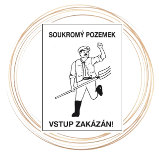 Výstražná cedulka "SOUKROMÝ POZEMEK"