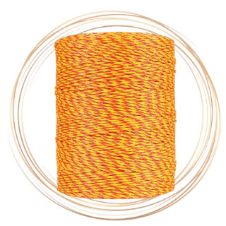 Lanko pro ohradník, 500m / 2mm, žlutá/oranžová