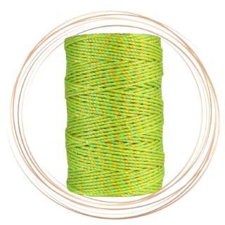 Lanko pro ohradník, 200m/2,5mm, neon žlutá/zelená