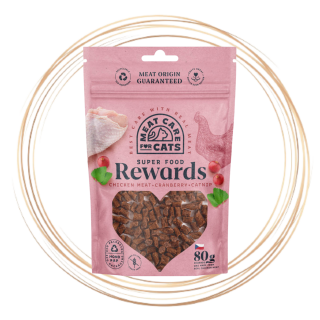 Rewards Cat - kuřecí pamlsek se šantou a brusinkou