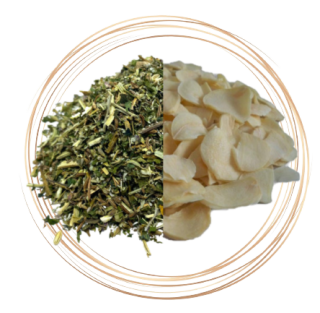 Bylinná směs odčervení 500g + česnekové floky 1kg