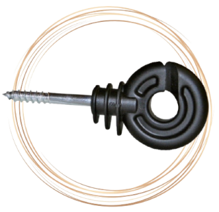 Izolátor ohradníku kroužkový velký s vrutem 5,3mm (25 ks)